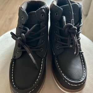 Levi's Kids Dark Brown Lace-Up Moc Toe Boots